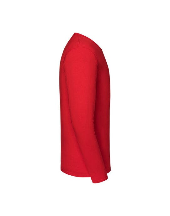 Fruit Of The Loom FOTL Mens Iconic 195 Premium LS T - Red