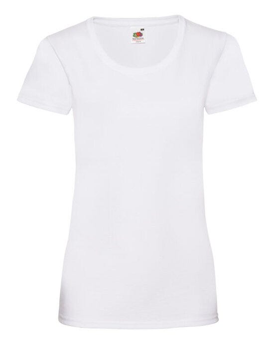 Fruit Of The Loom FOTL Ladies Valueweight T - White