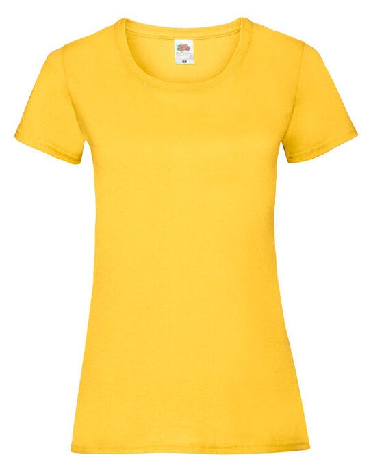 Fruit Of The Loom FOTL Ladies Valueweight T - Sun