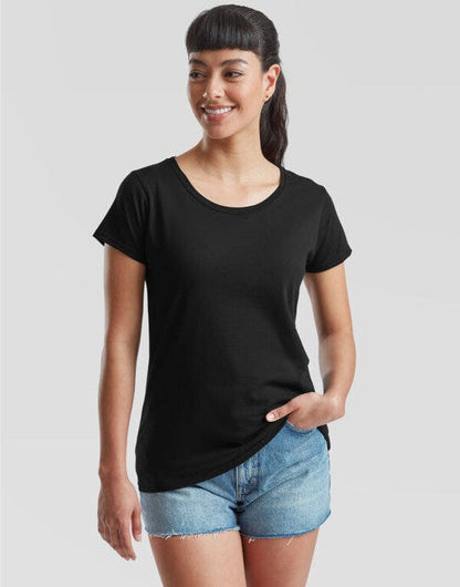 Fruit Of The Loom FOTL Ladies Valueweight T - Black
