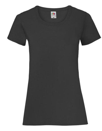 Fruit Of The Loom FOTL Ladies Valueweight T - Black