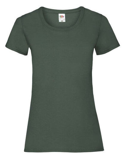 Fruit Of The Loom FOTL Ladies Valueweight T - Bottle Green