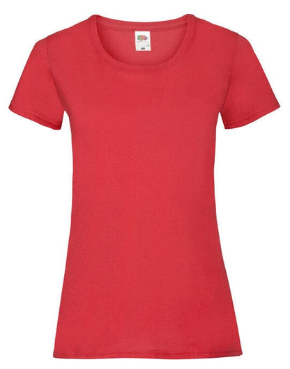 Fruit Of The Loom FOTL Ladies Valueweight T - Red