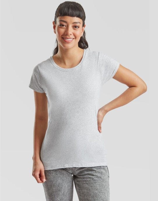 Fruit Of The Loom FOTL Ladies Valueweight T - Heather Grey