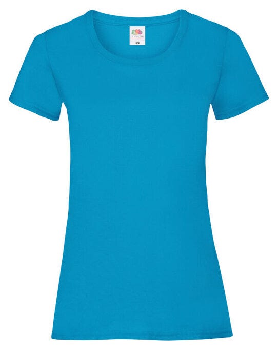 Fruit Of The Loom FOTL Ladies Valueweight T - Azure Blue