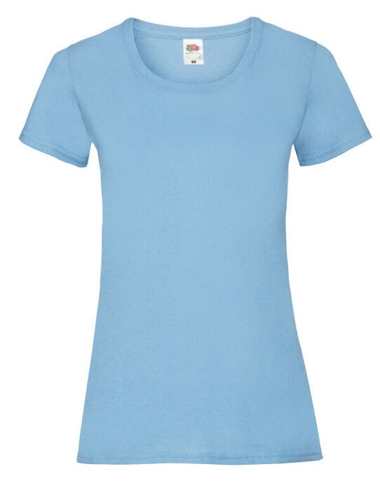 Fruit Of The Loom FOTL Ladies Valueweight T - Sky Blue