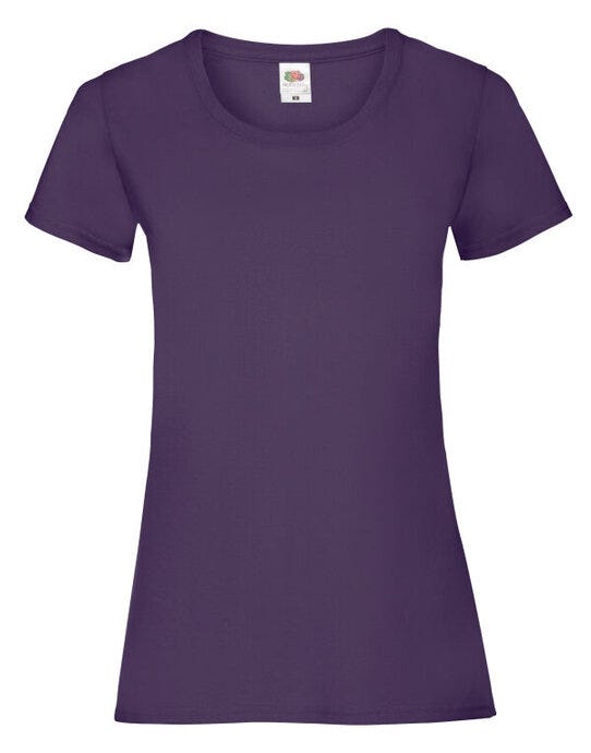 Fruit Of The Loom FOTL Ladies Valueweight T - Purple