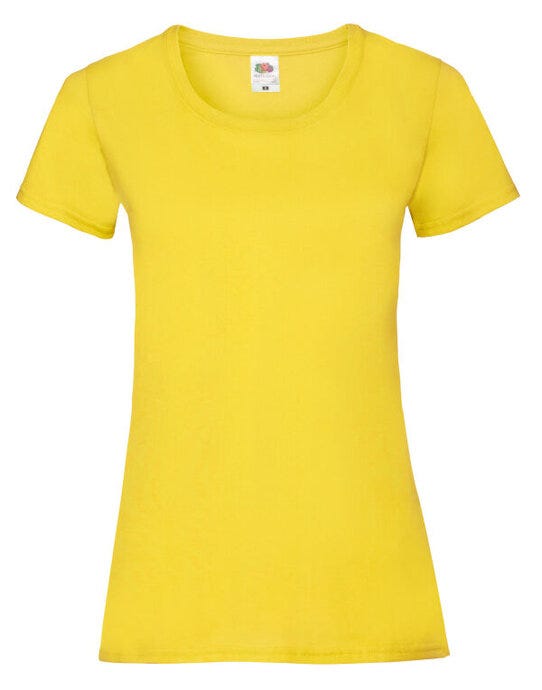 Fruit Of The Loom FOTL Ladies Valueweight T - Yellow
