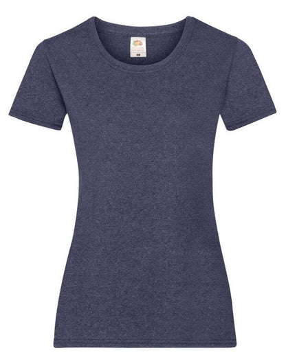 Fruit Of The Loom FOTL Ladies Valueweight T - Vintage Heather Navy