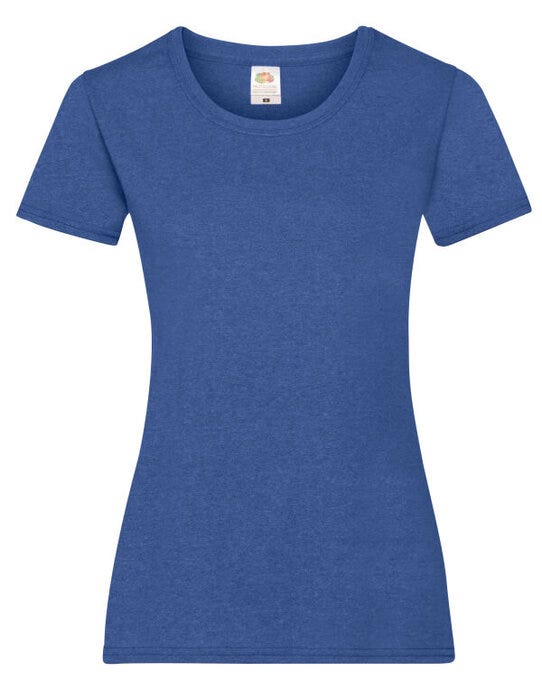 Fruit Of The Loom FOTL Ladies Valueweight T - Retro Heather Royal