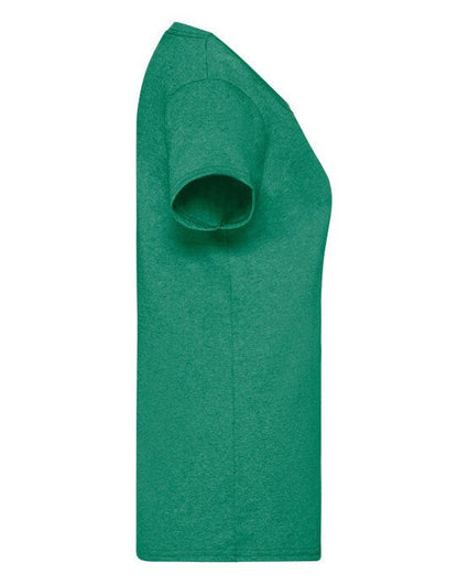 Fruit Of The Loom FOTL Ladies Valueweight T - Retro Heather Green