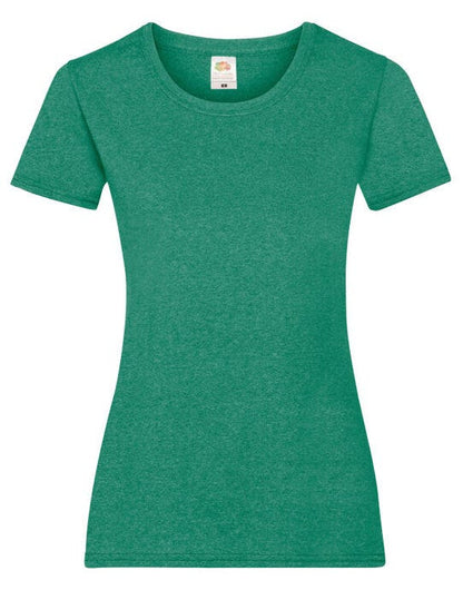 Fruit Of The Loom FOTL Ladies Valueweight T - Retro Heather Green