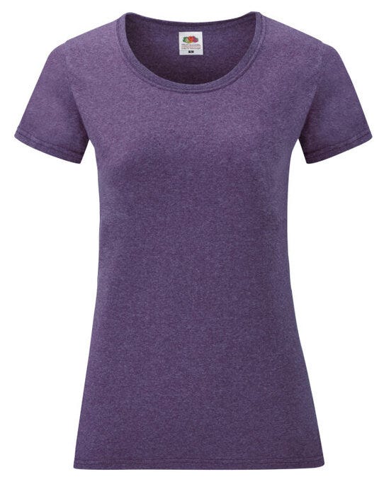 Fruit Of The Loom FOTL Ladies Valueweight T - Heather Purple