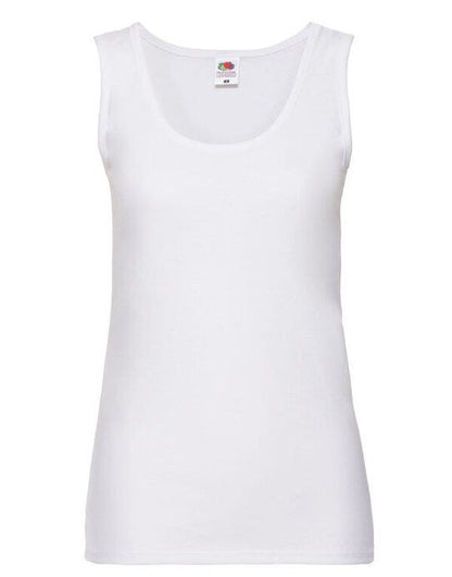 Fruit Of The Loom FOTL Ladies Valueweight Athletic Vest - White