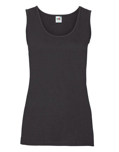 Fruit Of The Loom FOTL Ladies Valueweight Athletic Vest - Black