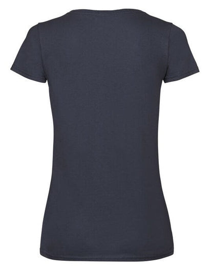 Fruit Of The Loom FOTL Ladies Valueweight V Neck T - Deep Navy