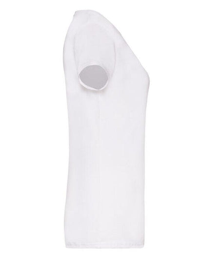 Fruit Of The Loom FOTL Ladies Valueweight V Neck T - White