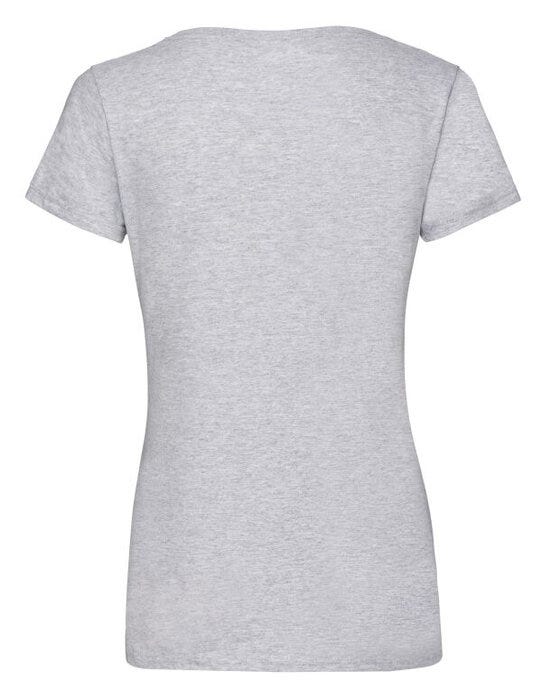Fruit Of The Loom FOTL Ladies Valueweight V Neck T - Heather Grey