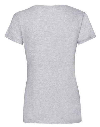 Fruit Of The Loom FOTL Ladies Valueweight V Neck T - Heather Grey