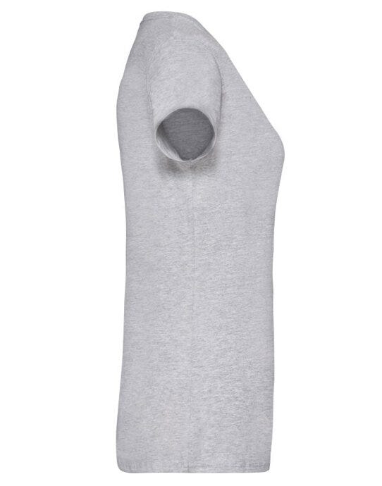 Fruit Of The Loom FOTL Ladies Valueweight V Neck T - Heather Grey