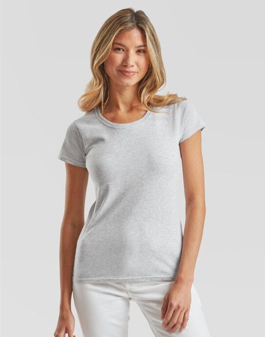 Fruit Of The Loom FOTL Ladies Original T - Heather Grey