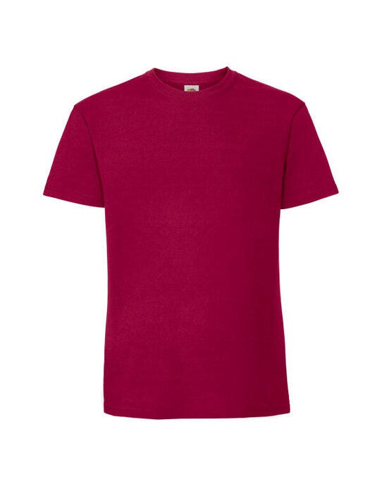 Fruit Of The Loom FOTL Mens Ringspun Premium T - Cranberry