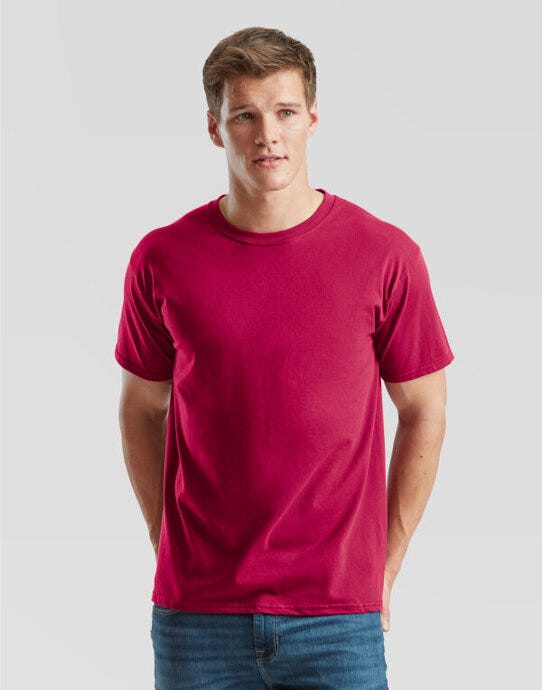 Fruit Of The Loom FOTL Mens Ringspun Premium T - Cranberry