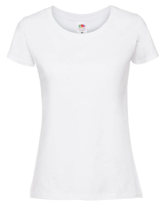 Fruit Of The Loom FOTL Ladies Ringspun Premium T - White