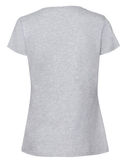 Fruit Of The Loom FOTL Ladies Ringspun Premium T - Heather Grey