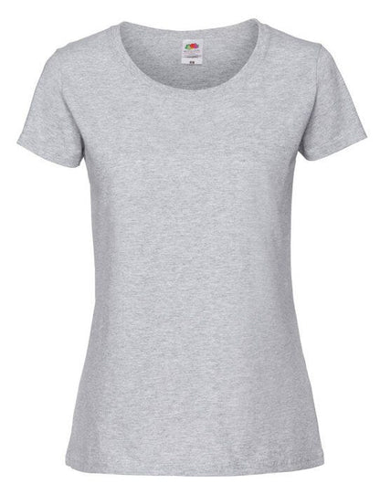 Fruit Of The Loom FOTL Ladies Ringspun Premium T - Heather Grey