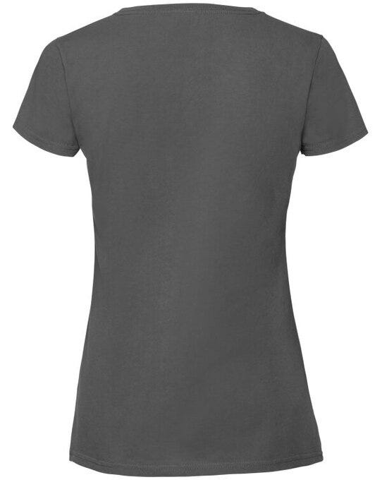Fruit Of The Loom FOTL Ladies Ringspun Premium T - Light Graphite