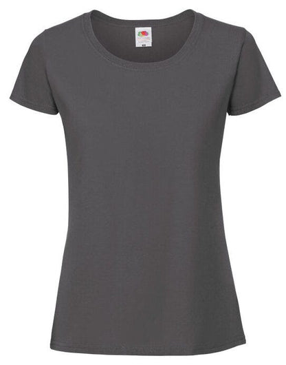 Fruit Of The Loom FOTL Ladies Ringspun Premium T - Light Graphite