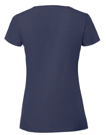 Fruit Of The Loom FOTL Ladies Ringspun Premium T - Navy Blue
