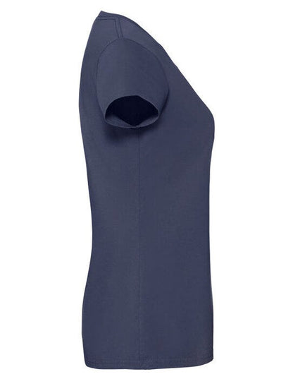 Fruit Of The Loom FOTL Ladies Ringspun Premium T - Navy Blue