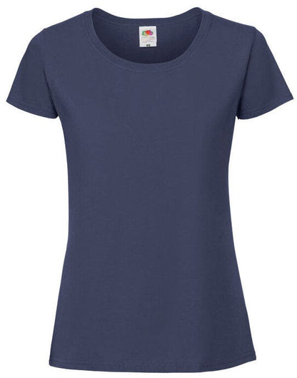Fruit Of The Loom FOTL Ladies Ringspun Premium T - Navy Blue