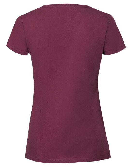 Fruit Of The Loom FOTL Ladies Ringspun Premium T - Burgundy