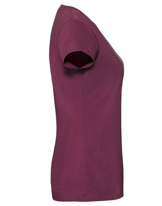 Fruit Of The Loom FOTL Ladies Ringspun Premium T - Burgundy