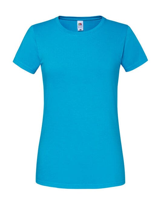 Fruit Of The Loom FOTL Ladies Ringspun Premium T - Azure Blue