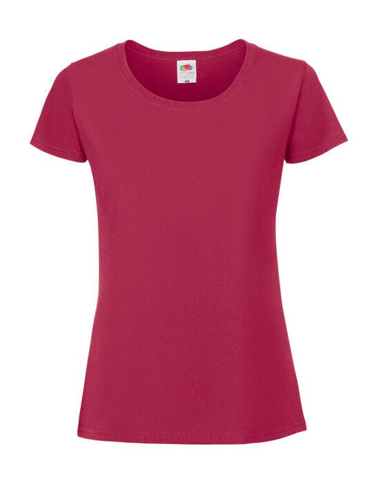 Fruit Of The Loom FOTL Ladies Ringspun Premium T - Cranberry