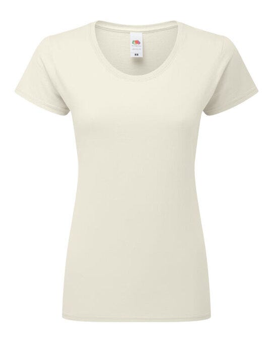 Fruit Of The Loom FOTL Ladies Ringspun Premium T - Natural