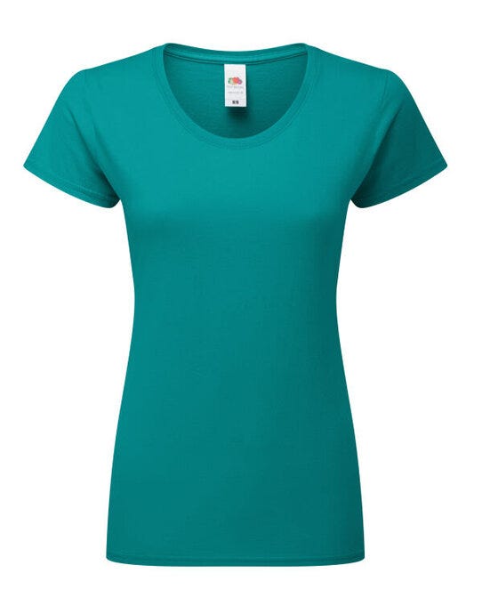 Fruit Of The Loom FOTL Ladies Ringspun Premium T - Ocean Teal