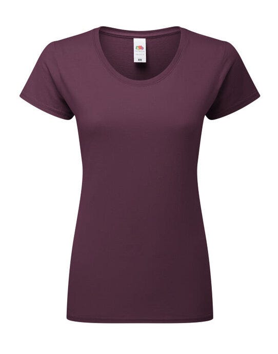 Fruit Of The Loom FOTL Ladies Ringspun Premium T - Dark Plum