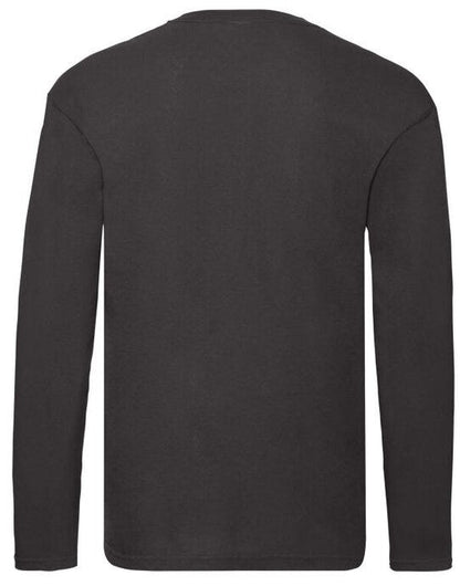 Fruit Of The Loom FOTL Mens Original Long Sleeve T - Black