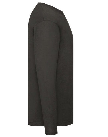 Fruit Of The Loom FOTL Mens Original Long Sleeve T - Black