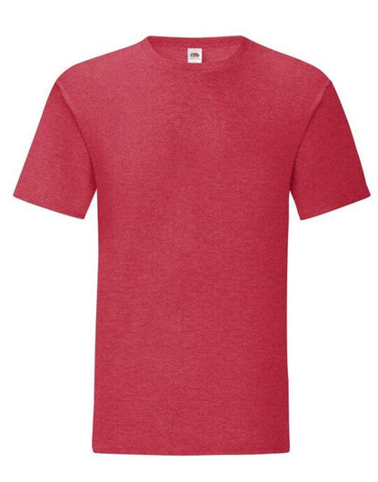 Fruit Of The Loom FOTL Mens Iconic 150 T - Vintage Heather Red