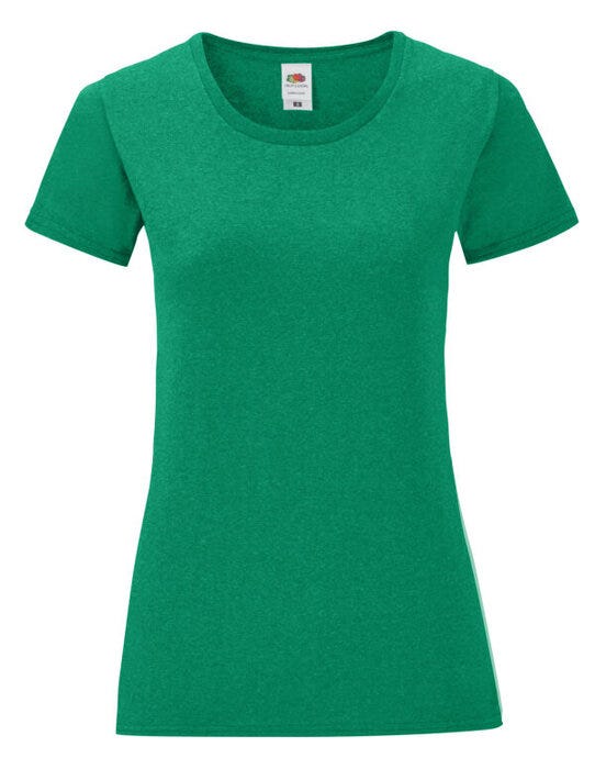 Fruit Of The Loom FOTL Ladies Iconic 150 T - Retro Heather Green