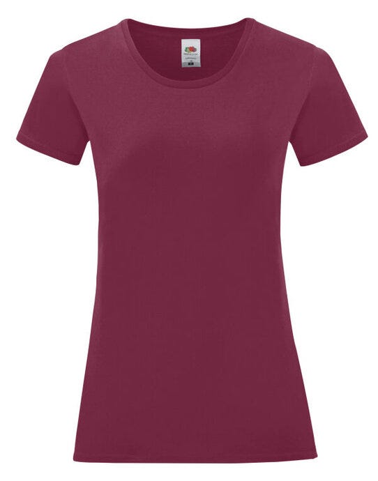 Fruit Of The Loom FOTL Ladies Iconic 150 T - Burgundy