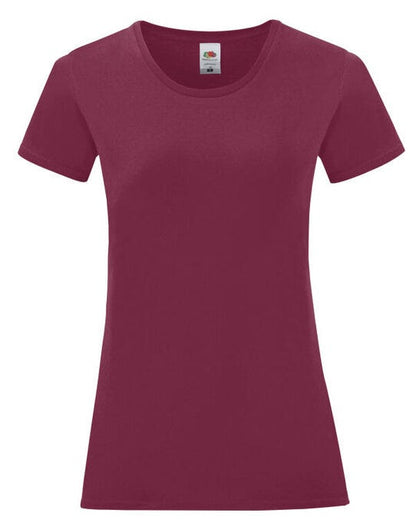Fruit Of The Loom FOTL Ladies Iconic 150 T - Burgundy