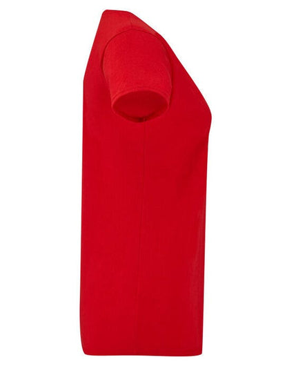 Fruit Of The Loom FOTL Ladies Iconic 150 V-Neck T - Red
