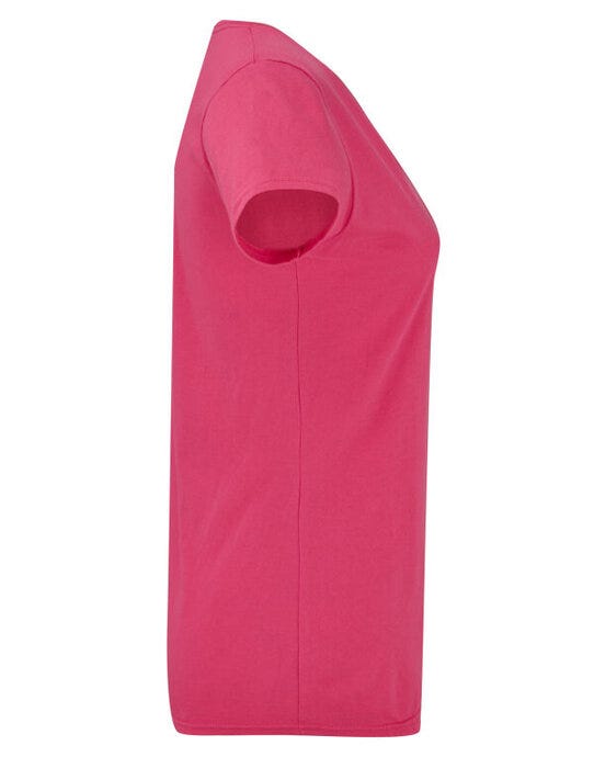 Fruit Of The Loom FOTL Ladies Iconic 150 V-Neck T - Fuchsia